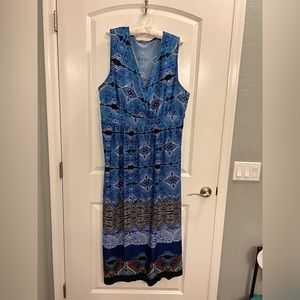 NY Collection Woman Blue Sleeveless Dress Size 3X